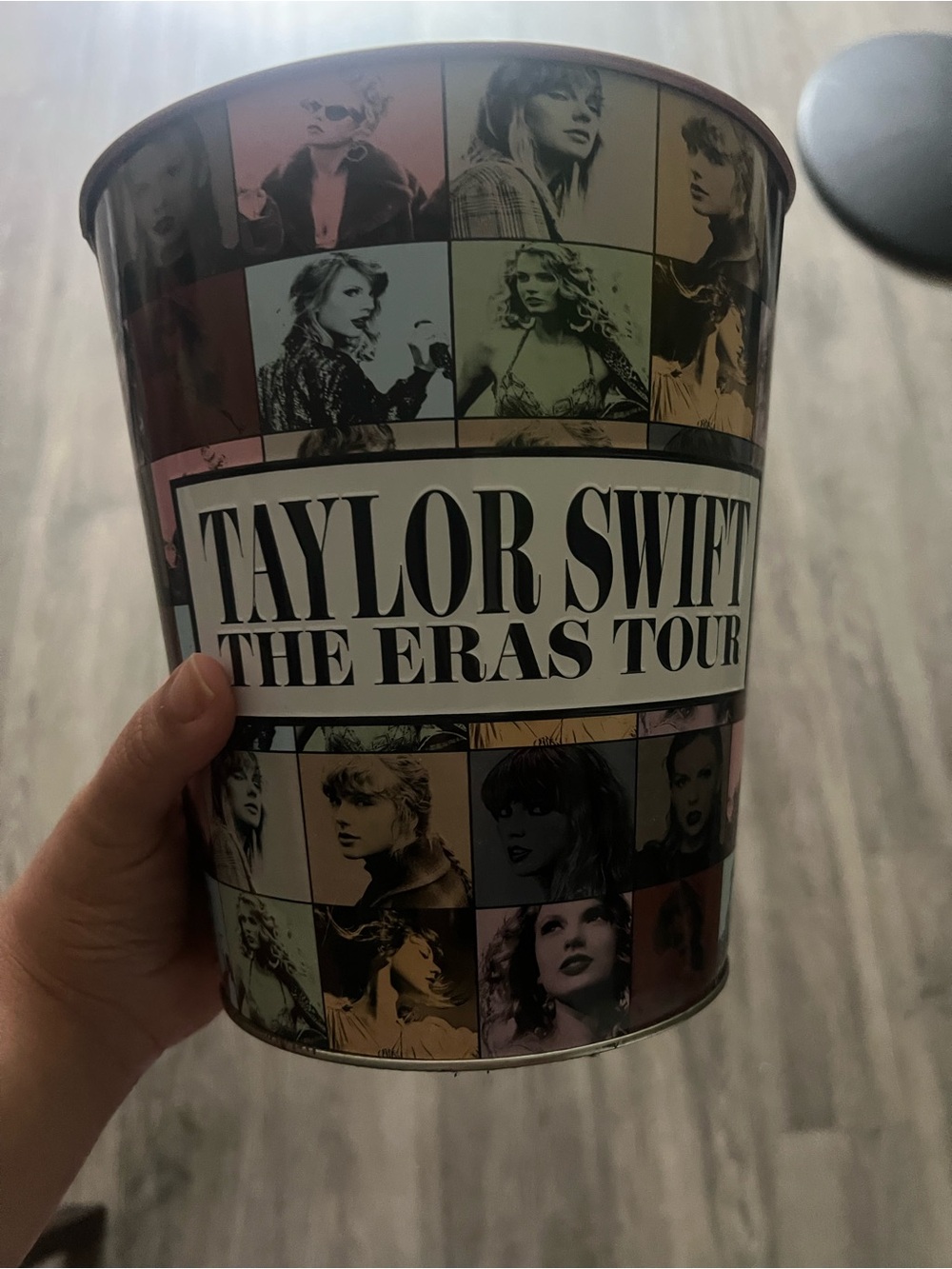 Taylor Swift pink The Eras film tour metal popcorn bucket